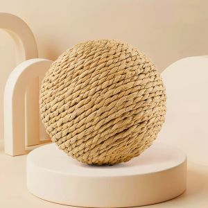 Interactive Sisal Cat Scratching Ball Toy Anti-Bite Teething Kitten Pet Supplies with Teeth Cleaning Feature Sound Making