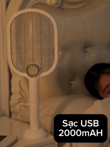 Vợt muỗi hiệu quả với lưới điện 3 lớp không giật Pin sạc dung lượng lớn 4.000mAh Đèn LED giúp soi sáng Đèn muỗi hiệu quả Bảo hành chính hãng 12 tháng