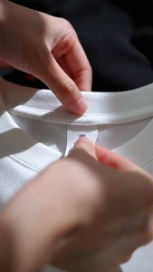 《415》 Phát trực tiếp mặt hàng hot cotton nguyên chất nặng 230g Áo dài tay cổ tròn nam kích thước lớn màu trắng thoải mái T Bán Buôn Áo Sơ Mi Nữ