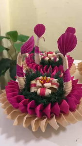 4 หน้า กระทงสำเร็จรูป กระทงเปลือกข้าวโพดแห้ง กระทงอนุรักษ์สิ่งแวดล้อม นกหงษ์ ขนาด 10 นิ้ว