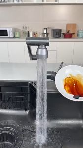 Borong365 Dual Mode Mechanical Rocker Arm Faucet Sink Faucet Basin Tap Ketuk Besen Keran Sinki 万向旋转水龙头