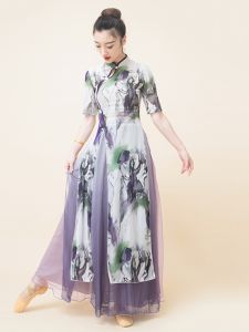 Elastic Dance Costumes: Women's Classical Dance Practice Uniforms & QiPao Ethnic Stage Performance Clothing