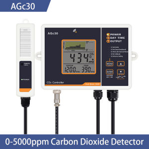 juan juan | EU US Plug CO2 Detector Air Quality Monitor 0-5000PPM CO2 Concentration Control Accuracy Carbon Dioxide Regulator for Greenhouse