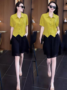 Elegant Short Sleeve Shirt Womens Fashion 2025 Spring Summer New Style National Style Button up Shirt Versatile Small Size Top