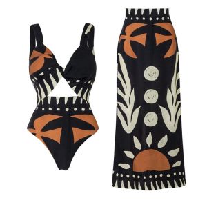 New Bohemian Design Monokini Swimwear Cover up Thermal Vacation Beautiful Womens Sportswear Casual Swimsuit Fixed Bust Pad