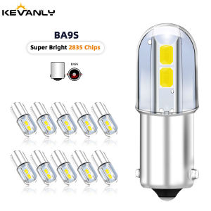 10PCS BA9S T4W LED Car Signal Lamps 4SMD 2835 Chips Automobile Interior Lighting Dome Map Reading Light 6000K White