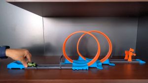 Mainan Anak Racing Orbita Track Halilintar dan 2pcs Mobil