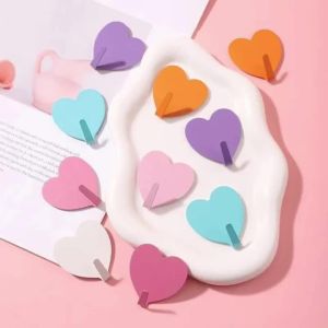 Creative Love Hook Sticky Adhesive Door Hook No Punching Strong Adhesive Multi-functional Kitchen Bath Household Sticker Hook
