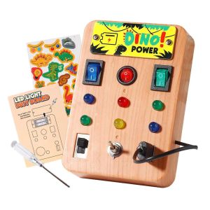 Đồ Chơi Bảng Học Tập Sớm Bằng Đèn LED Montessori Cho Trẻ Em Với Bảng Nguồn Có Công Tắc Trò Chơi Xếp Hình Đèn Bận Rộn Dành Cho Trẻ Mới Biết Đi