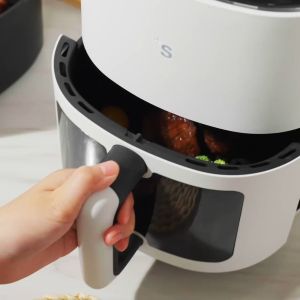 Inssa x Simplus Air Fryer 5L Capacity Tempered Glass Viewing Window Dual-Knob Operation Wide Temperature Control Oil Free Fryer Multifunction Fryer Household Air Fryer Oven