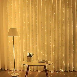 LED Curtain Lights USB Powered with Remote Control Holiday Christmas Decorations for Home Wedding Birthday Bedroom Party Lights