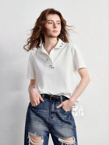 Toyouth | Floral Embroidery Sport Polo Shirt