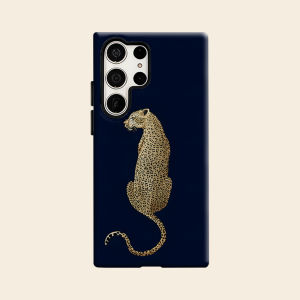 BILIBILI | Dark Blue Leopard Luxury Fashion Full Lens Protective Case for Samsung Galaxy S26 S25 S24 A56 A36 Plus Ultra