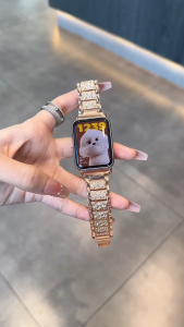 Diamond Metal Strap for Redmi Watch 3 Active/Redmi Watch 4 5 6/For XiaoMi Mi Band 9 Pro/XiaoMi Mi Band 8 Pro Wristbands Fashion Metal Bracelet band