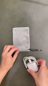 เราส่งของทุกวัน ซองผ้า ถุงผ้า ใส่พาวเวอร์แบงค์ กันฝุ่น ซองมือถือ กระเป๋า Bag แบตสำรอง