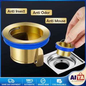 ★Same Day Shipping★ Brass Anti Odor Seal Stopper Shower Floor Drain One Way Valve Shower Drainer Seal Cover Sewer Drain Strainer Kitchen Bathroom Accessories LZC-Anti-Odor-Core-Copper