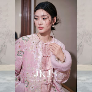 JK＆JS | Silk Velvet French Beaded Embroidery New Chinese Style Winter Coat