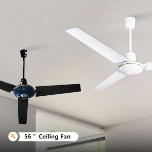 1 Year Warranty kipas siling murah home living room restaurant ceiling mute big wind iron leaf 56 inch ceiling fan