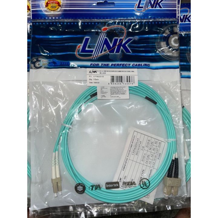 UFP362D31-03 Fiber Optic SC-LC Patch Cord OM4, Duplex Multi-mode, (3.0 ...