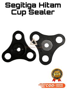Segitiga Hitam Cup Sealer / Penjepit Plastik Roll Cup Sealer