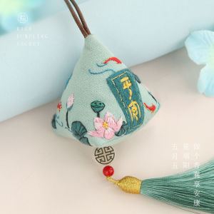 DIY Aromatherapy Pillow Materials Package Handmade Embroidery Artemisia Lavender Personal Carry Zongzi Safety Pendant