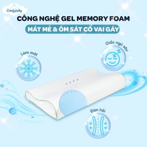 Gối Ngủ Memory Foam Comfybaby Làm Mát & Kháng Khuẩn Tự Nhiên Cho Bé Sơ Sinh Trẻ Nhỏ Và Người Lớn