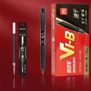 deli | Quick Drying ST Tip 0.5mm Exam Pen Black 0.5mm