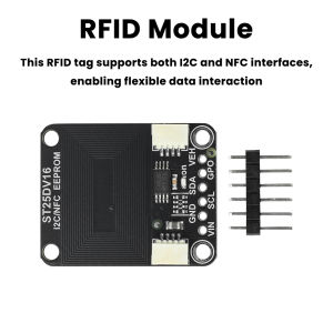 Aideepen | ST25DV16K RFID Dynamic Tag Frequency Module with I2C NFC Dual Interface 16Kbit EEPROM Wireless Configuration for IoT Devices