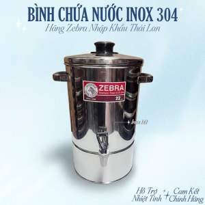 BÌNH CHỨA NƯỚC INOX 304 ZEBRA - NHẬP KHẨU THÁI LAN. Nhiều size từ 8L7 đến 22L5