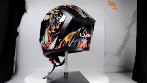 LVS 702 Full Face Helmet Modular Motorcycle Helmet Double Lens Built-in Sun Visor Racing topi keledar motosikal