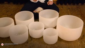 7-12 inch singing bowl percussion bowl meditation white crystal bowl music bowl religious instrument