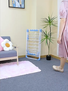 Foldable Stainless Steel Clothes Drying Rack /Clothes Drying Rack/Cloth Hanger Rack/Height Adjustable Movable Laundry Rack