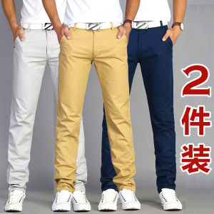 Spring Summer Youth Slim Fit Straight Leg Casual Pants Thin Business Korean Version Trendy Mens Pants Leisure Fashion Workwear