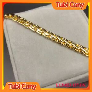 Lắc Tay Nữ Mạ Vàng 18k thanh lịch phong cách đan chéo cách điệu có tua rua trái tim L131023-137-DX