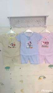 NEW PROMO 3 PASANG STELAN GARIS TALI ANAK PEREMPUAN 0-12 BULAN