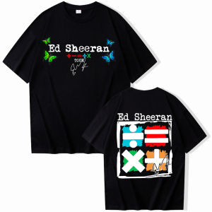 Sanrio | Ed Sheeran Mathematics 2026 Tour Summer Cotton T-Shirts Man Woman Harajuku O-Neck Short Sleeve Shirts Music Fans Gift Male Tops