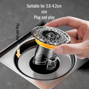 Stainless steel antiodor and antireverse sealing core Bathroom floor drain