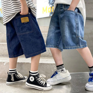 Sonkpuel | Boys Summer Fashion Denim Shorts Kids Casual Loose Thin Knee-Length Trousers 3-12 Years Teenager Outdoor Five-point Pants