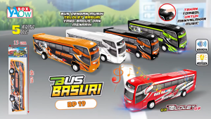 Mainan Mobil Bus Basuri Viral Telolet Full Lampu Dan Musik