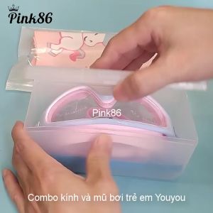 Combo kính bơi và mũ bơi trẻ em nhãn hiệu Youyou dùng cho cả bé trai và bé gái KB-008a