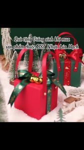 Hộp đựng quà tặng bánh kẹo ST GROUP họa tiết màu sắc đặc trưng Hộp quà Giáng sinh phụ kiện trang trí lễ tiệc cao cấp