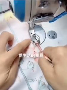 Double Fold Spring Hemmer Foot / Tapak Kelim Folder Mesin Jahit Industri / Baby seam