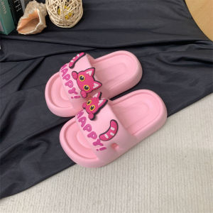 Adorable Cartoon Cat Childrens Slippers Fashionable Thick Bottom Anti-Slip Indoor Slippers Comfortable Flat Heel EVA Material