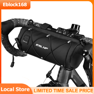 ESLNF Bicycle handle bar bag 2.5L Waterproof Bicycle front tube bag Multifunctional Bike Frame Pannier Outdoor shoulder bag