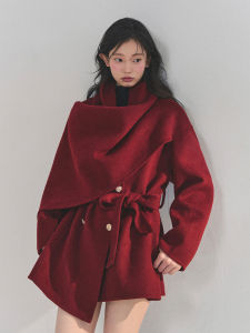 SHAOYEYAN | French British Style Winter Loose Double-faced Wool Coat