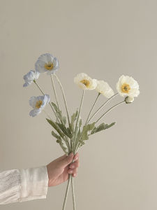 Realistic Artificial Poppy Flowers Bouquet for Wedding Home Decor Fake Flowers Arrangement Long Lasting Easy Maintenance Faux Plants High Quality Artificial Flower Arrangements