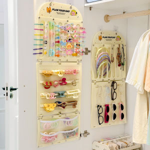 DIY Splicing Childrens Wall Hanging Hair Accessory Storage Bag Felt Hair Clips Hair Bands Hair Ties Shark Clips Storage