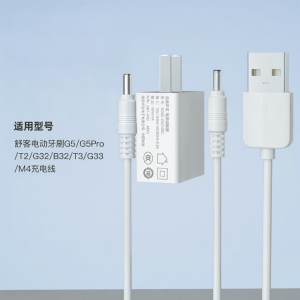 National Standard 3C Certified Saky Electric Toothbrush Charging Cable round Head G5/G5Pro/T2/G32/T3/G33/M4 Universal Power Line