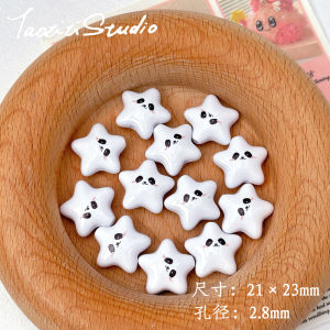 Handmade Acrylic Star Rabbit Loose Beads DIY Jewelry Accessories Material Beading Craft Supplies Fashionable Earring Components