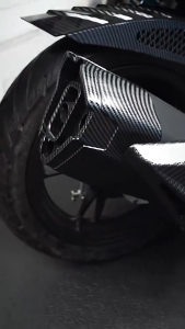 Honda Click 125i 150i v3 End Muffler Tip Cover 6D Carbon Fiber Exhaust Funnel ABS Plastic With Washe